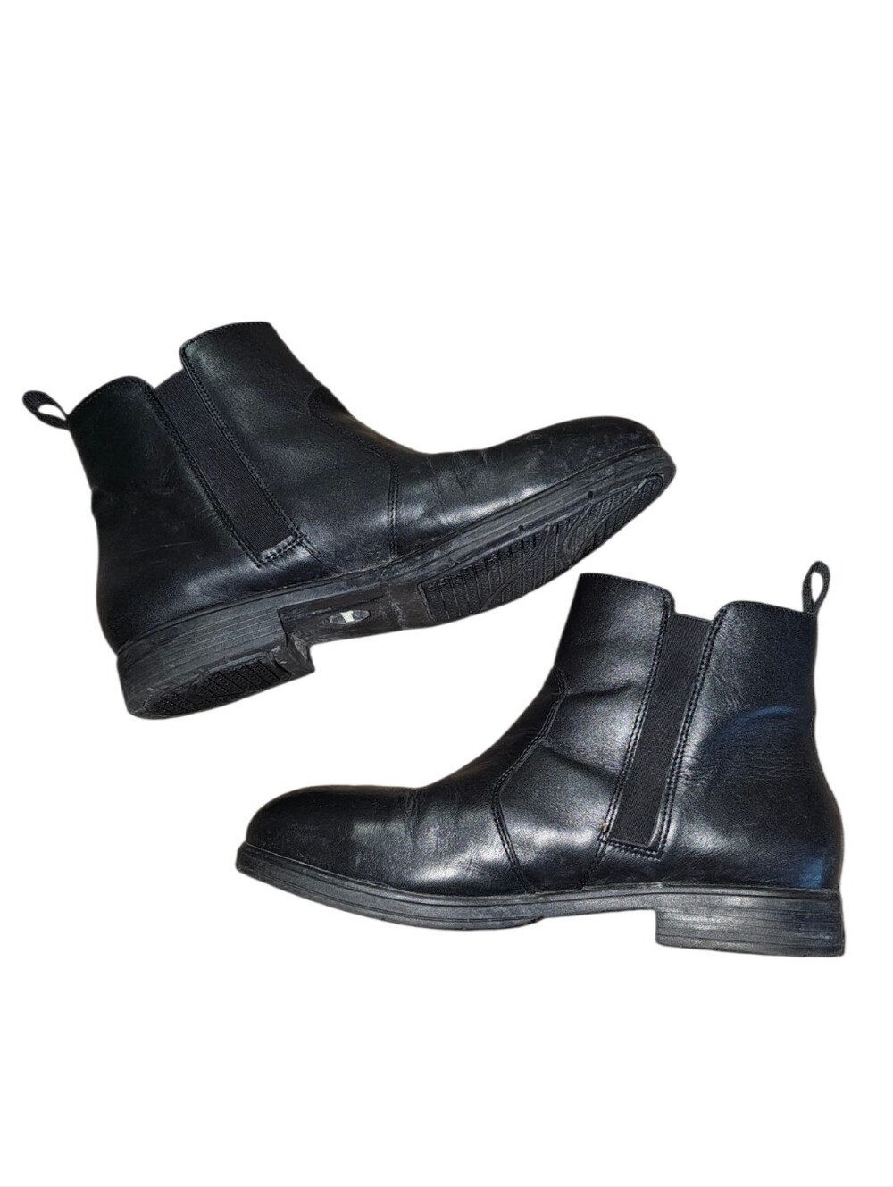 Xena Steel Toe Work Wear Black Leather Ankle Booties Size 10.5 - Picture 3 of 7